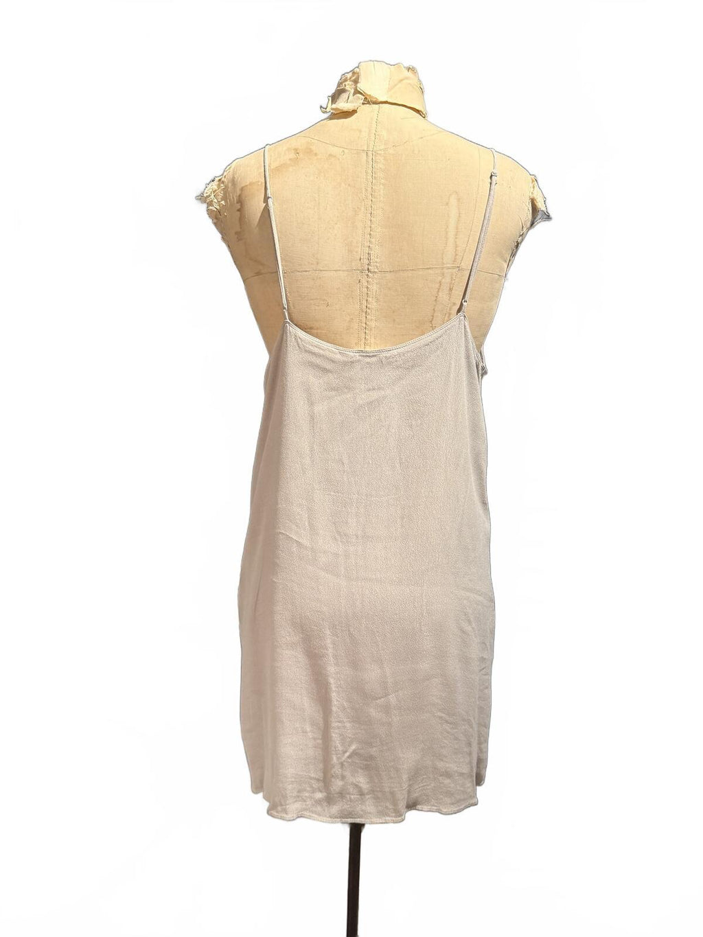 Wilfred Free Light Beige Sleeveless Slip Dress with Thin Straps