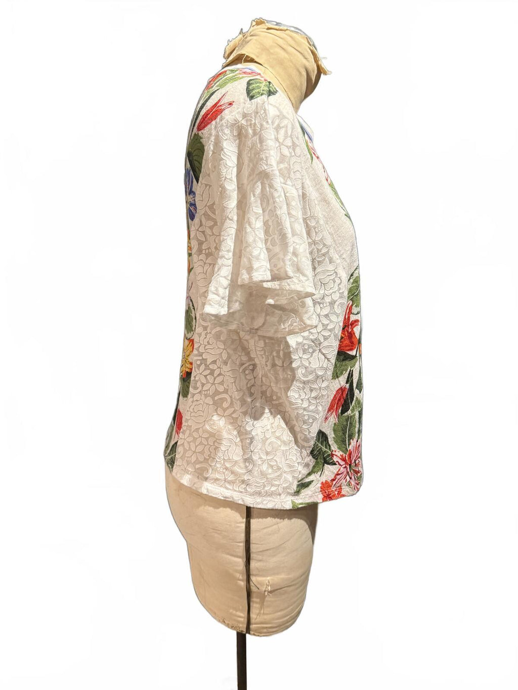 Desigual Floral Print Lightweight Short Sleeve Blouse