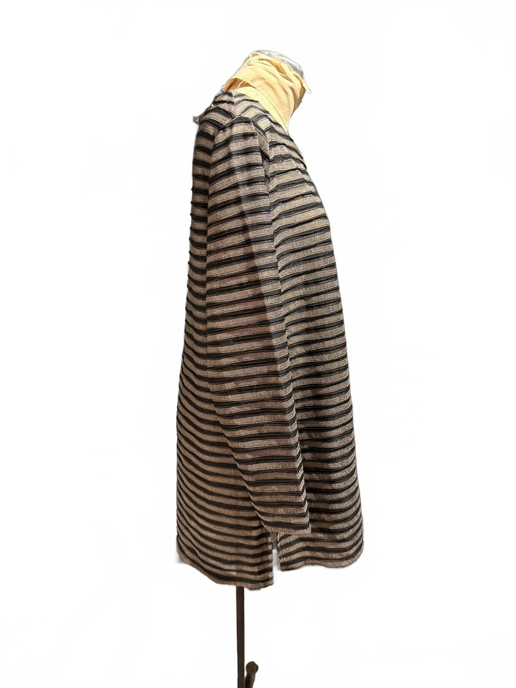 Chico’s Striped Long Sleeve Open Front Cardigan Duster
