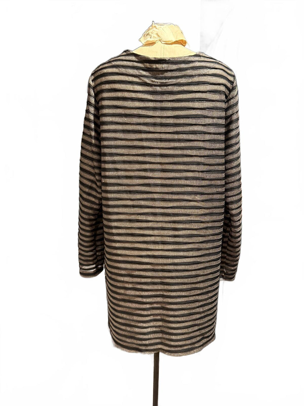 Chico’s Striped Long Sleeve Open Front Cardigan Duster