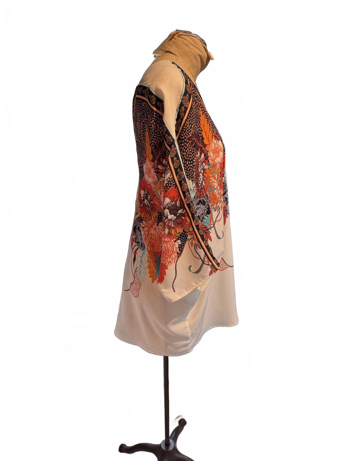 Rose + Olive Bohemian Floral Print Sheer Kimono Cardigan