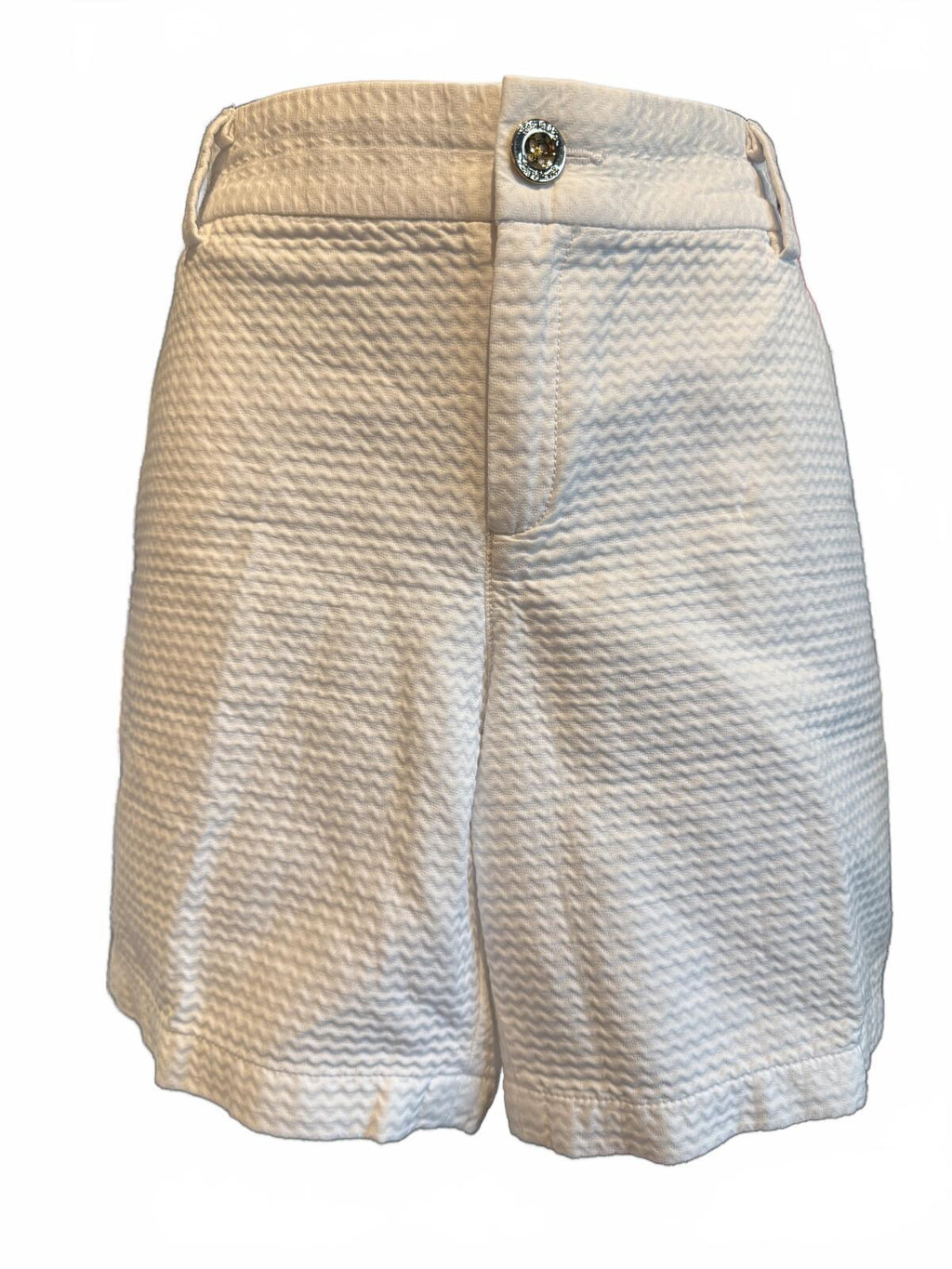 Lilly Pulitzer White Textured High-Waisted Shorts