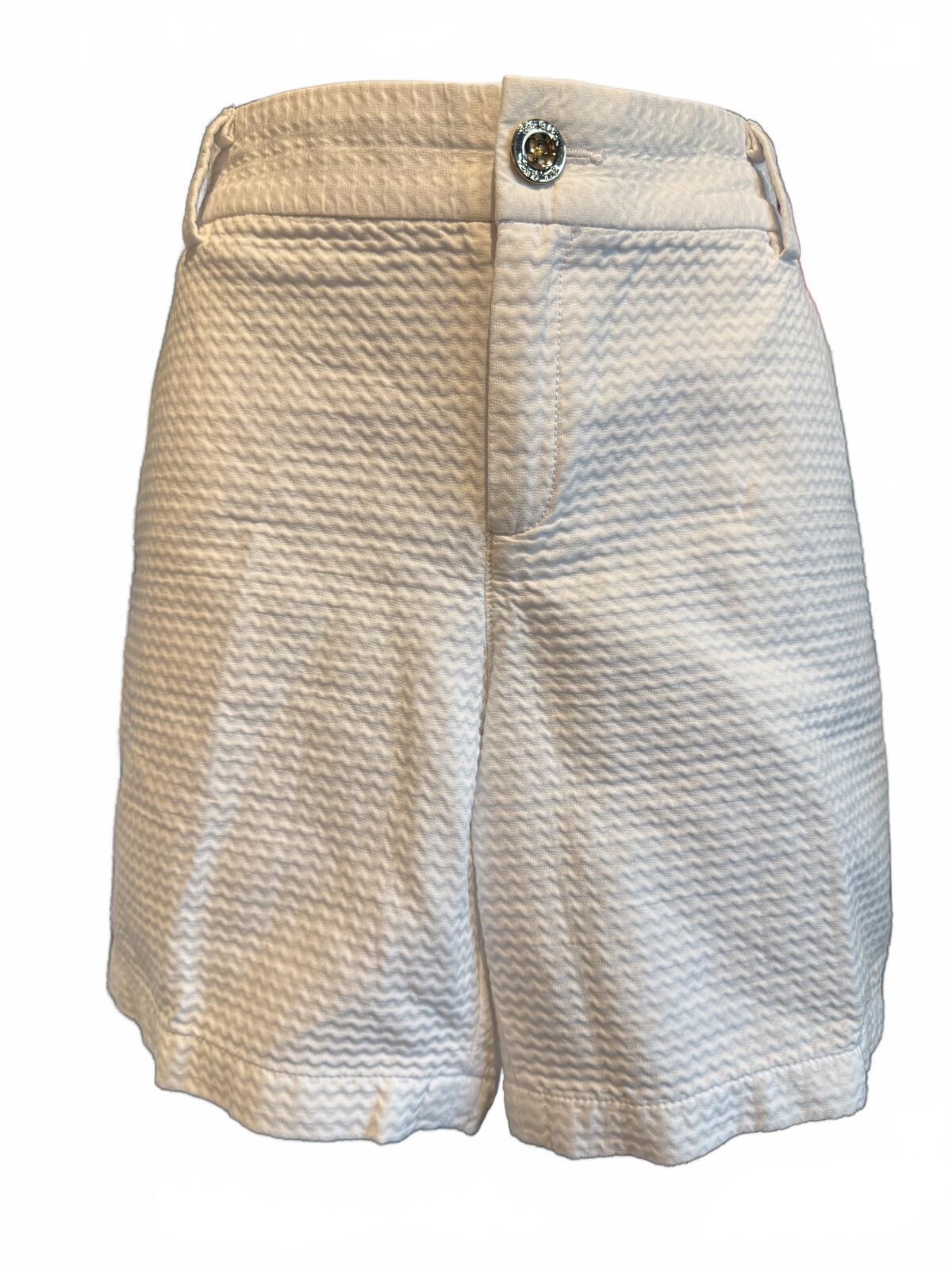 Lilly Pulitzer White Textured High-Waisted Shorts