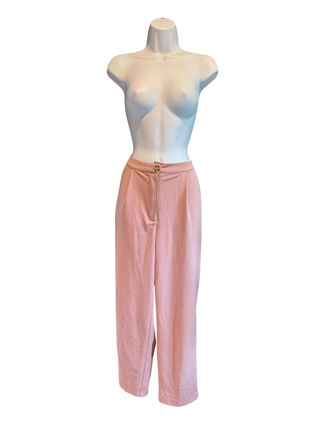 Good Luck Gem Pink High-Waisted Wide Leg Pants