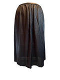 Adonna Black Midi Slip Skirt with Elastic Waistband