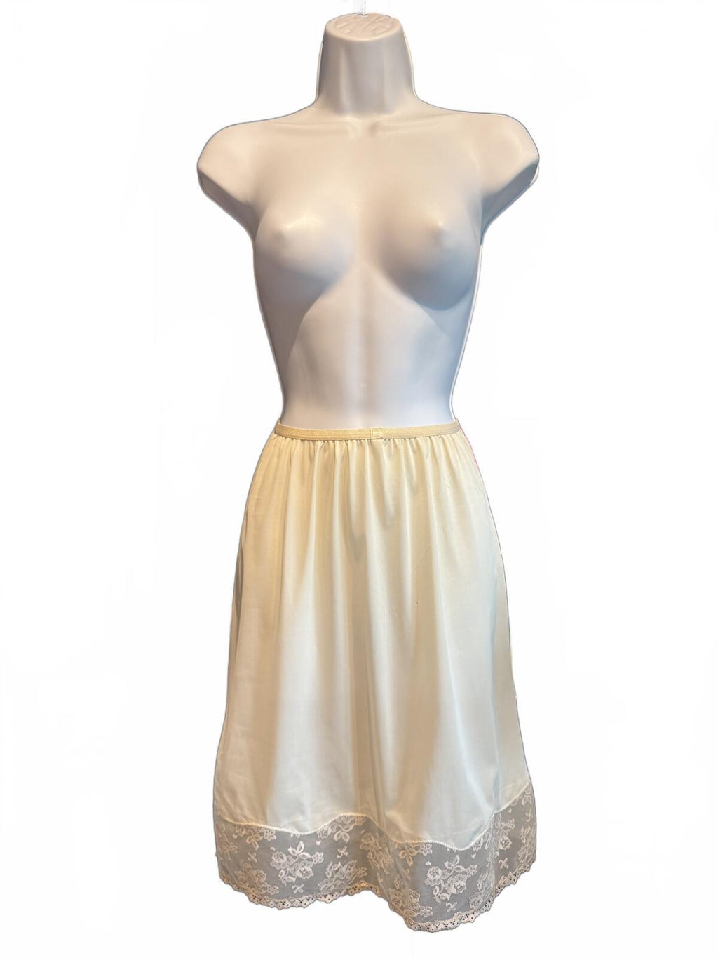 Vanity Fair Vintage Cream Half Slip with Lace Trim