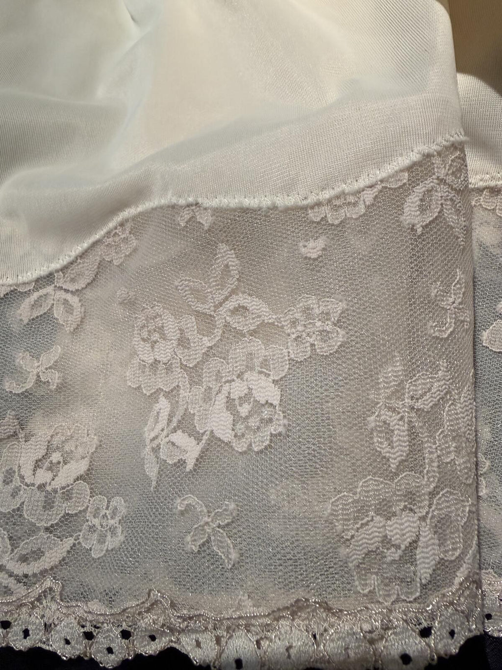 Vanity Fair Vintage Cream Half Slip with Lace Trim