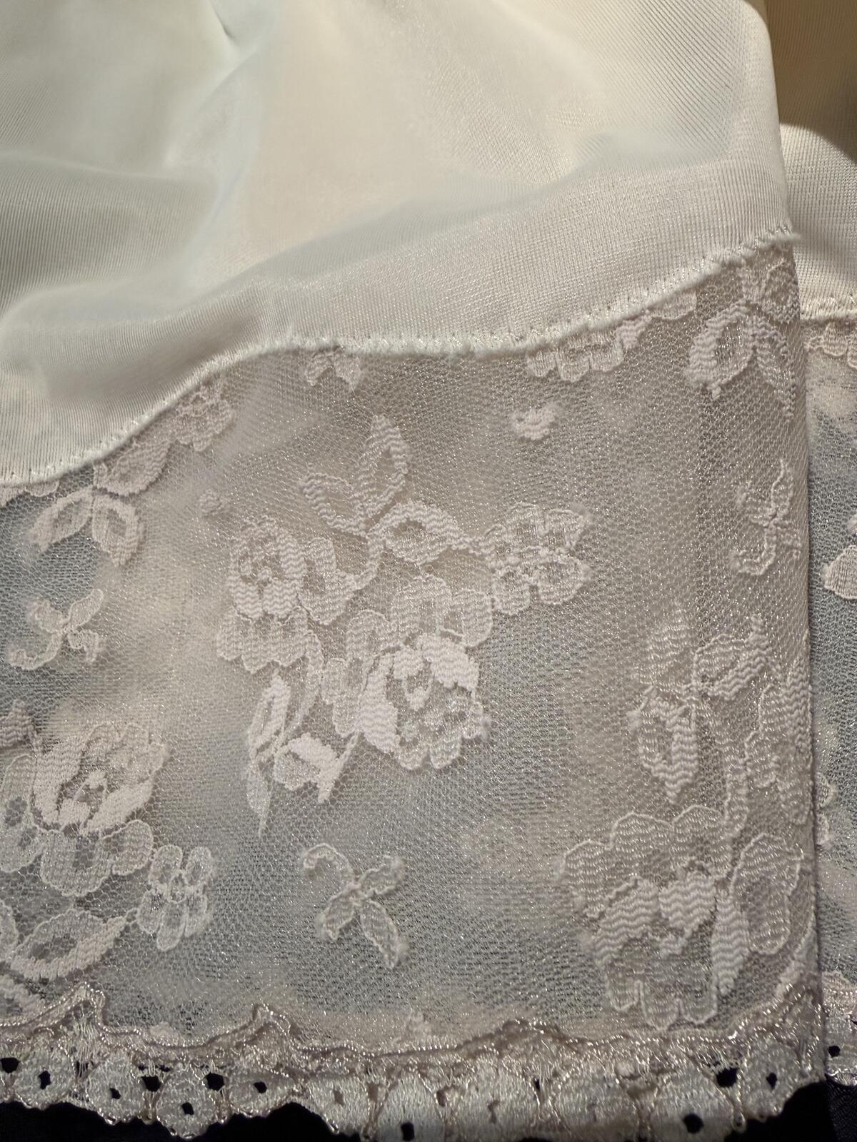 Vanity Fair Vintage Cream Half Slip with Lace Trim