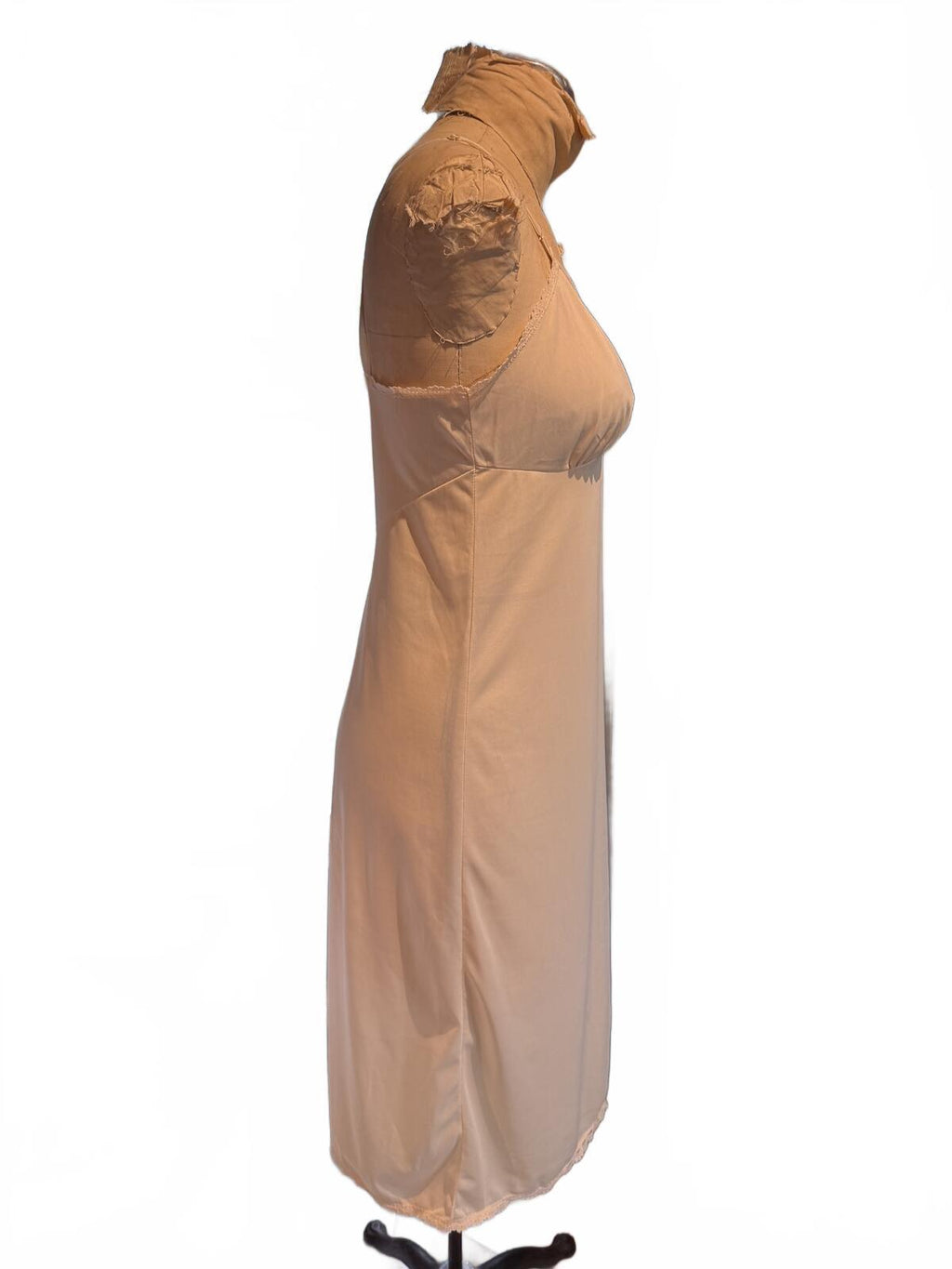 Kayser Vintage Cream Slip Dress with Lace Detail