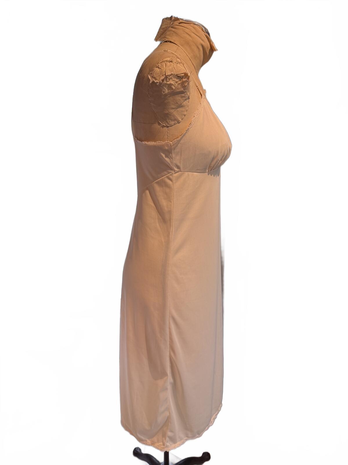 Kayser Vintage Cream Slip Dress with Lace Detail