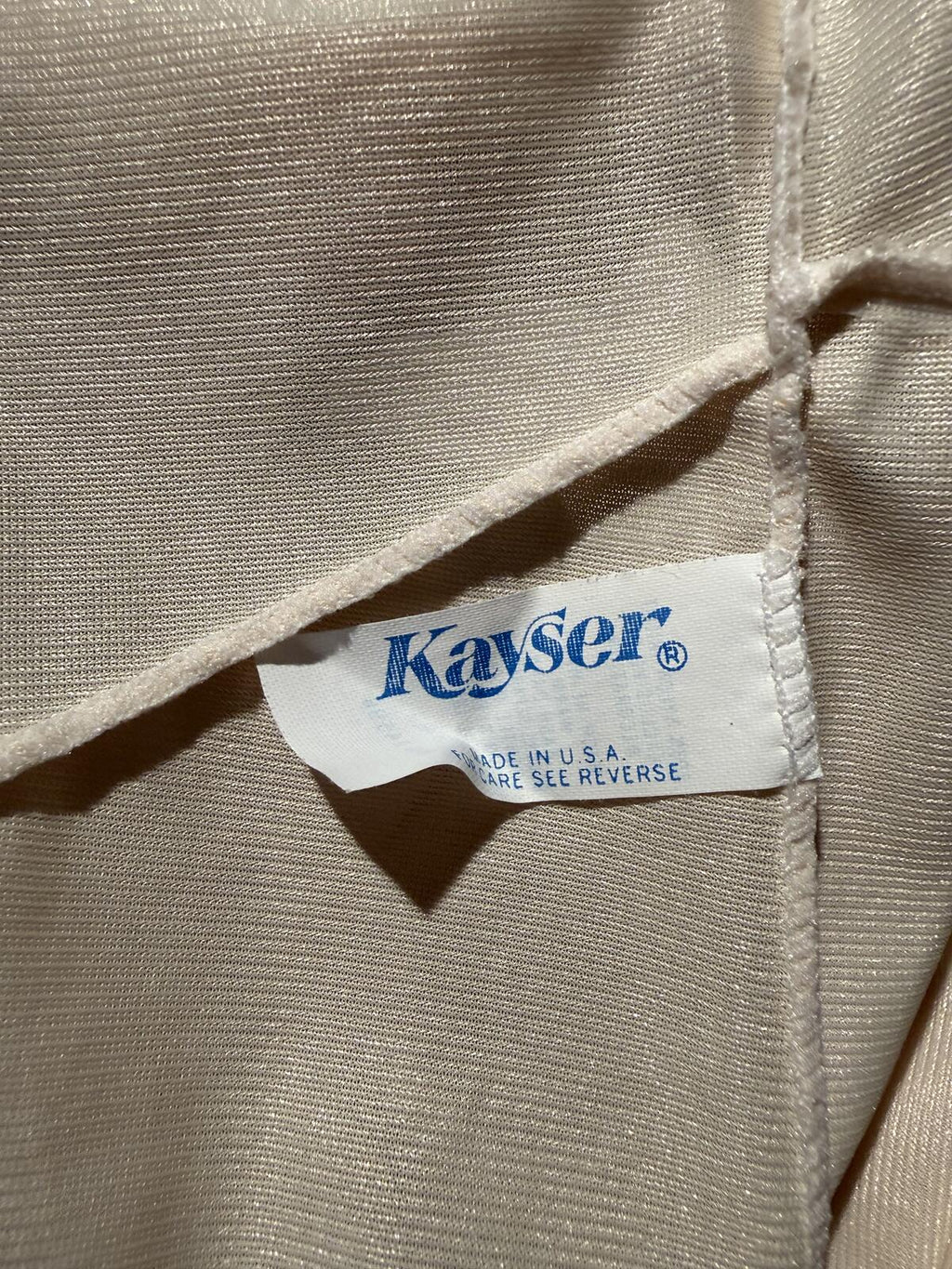 Kayser Vintage Cream Slip Dress with Lace Detail