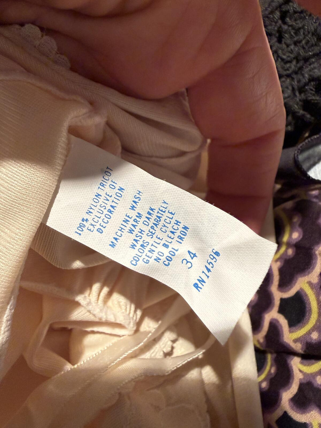 Kayser Vintage Cream Slip Dress with Lace Detail