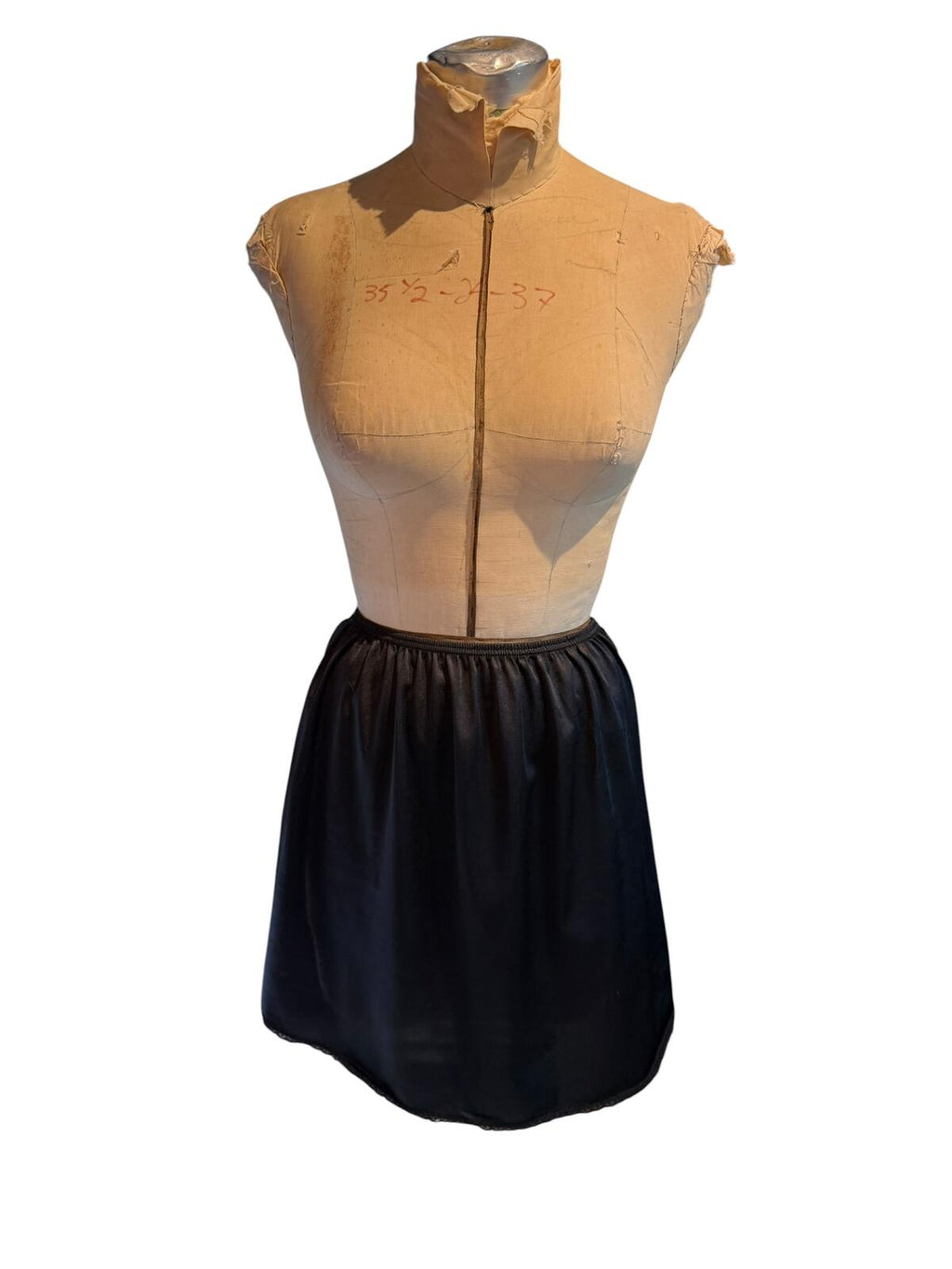 Vasserette Black Half Slip Petticoat with Elastic Waistband