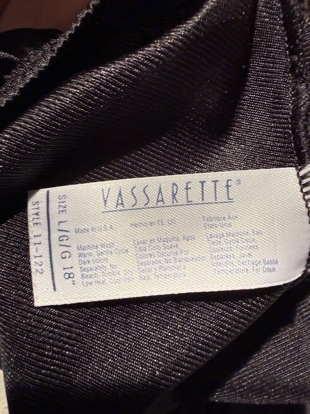 Vasserette Black Half Slip Petticoat with Elastic Waistband