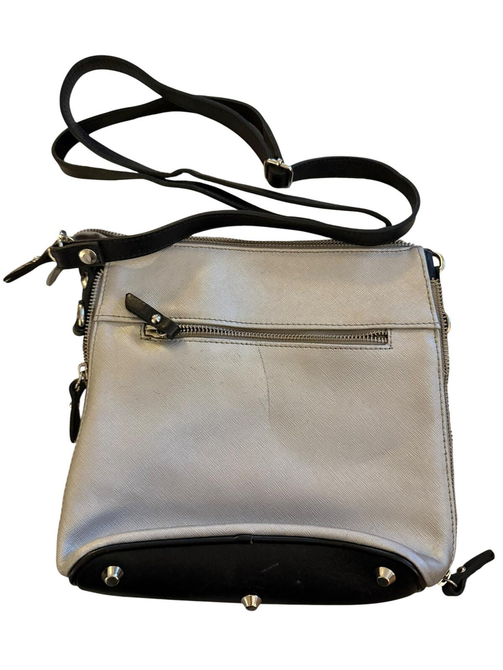 Valentina Italia Crossbody Bag Silver and Black