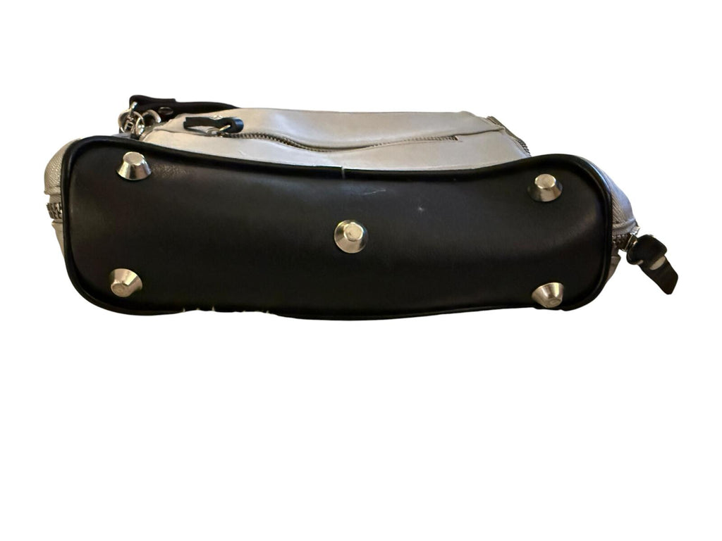 Valentina Italia Crossbody Bag Silver and Black