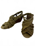 Blowfish Olive Green Slingback Wedge Sandals