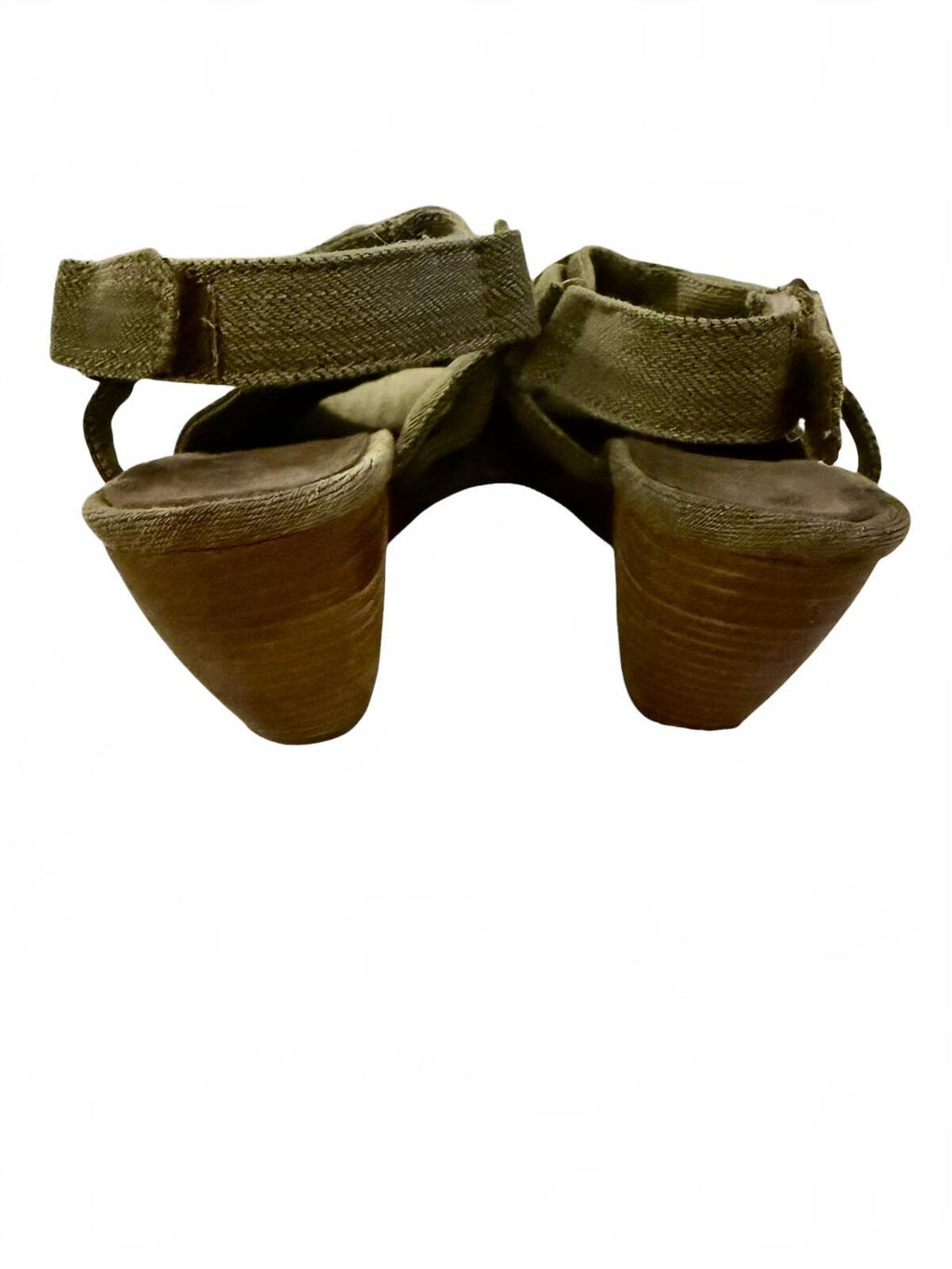 Blowfish Olive Green Slingback Wedge Sandals