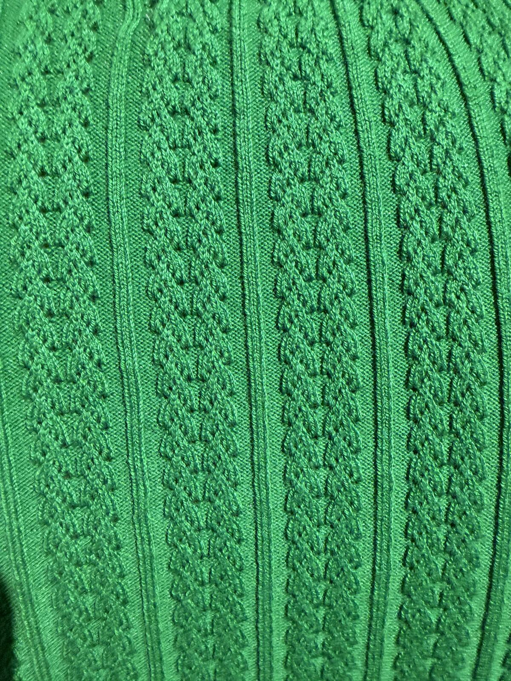 Boden Green Ribbed Knit Short Sleeve Sweater