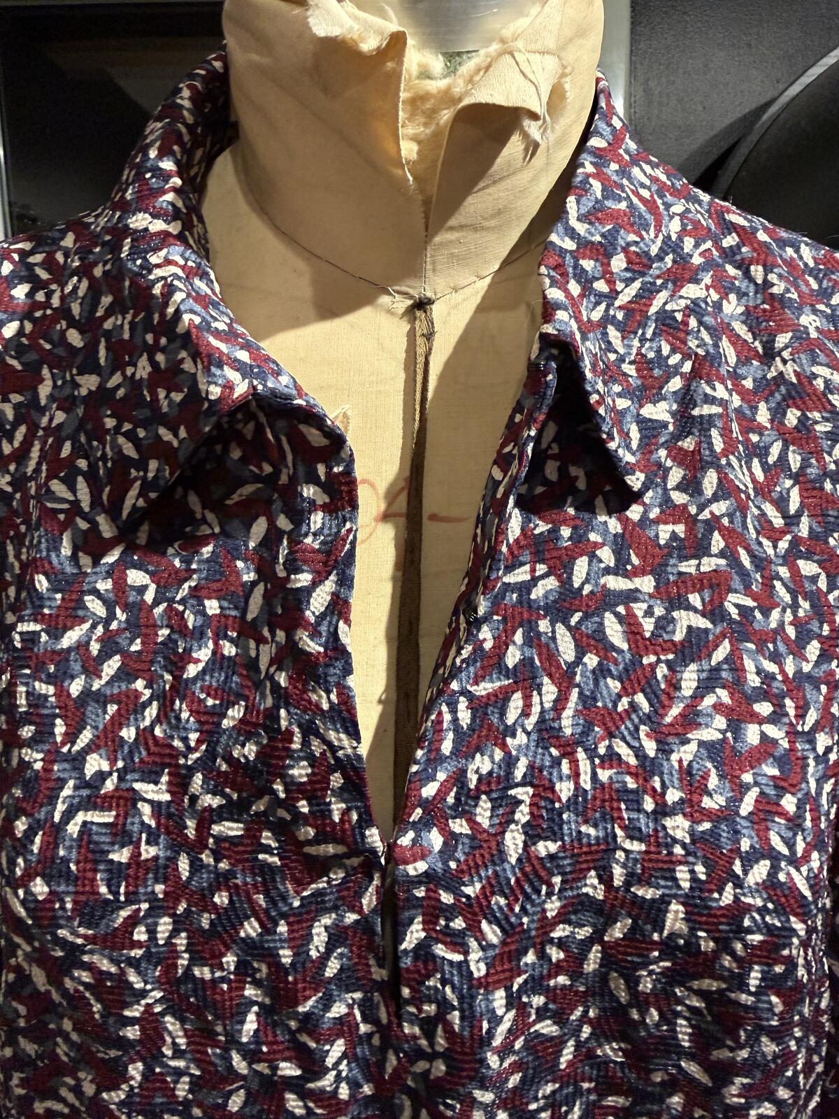 Tory Burch Long Sleeve Printed Blouse Tunic with Hip Drawstring