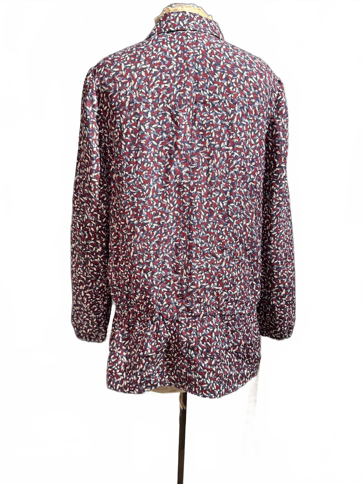 Tory Burch Long Sleeve Printed Blouse Tunic with Hip Drawstring