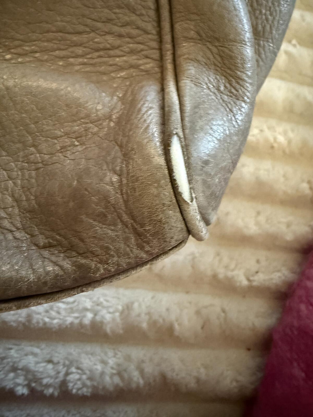 Foley + Corinna Gray Leather Tote Bag with Gold Hardware