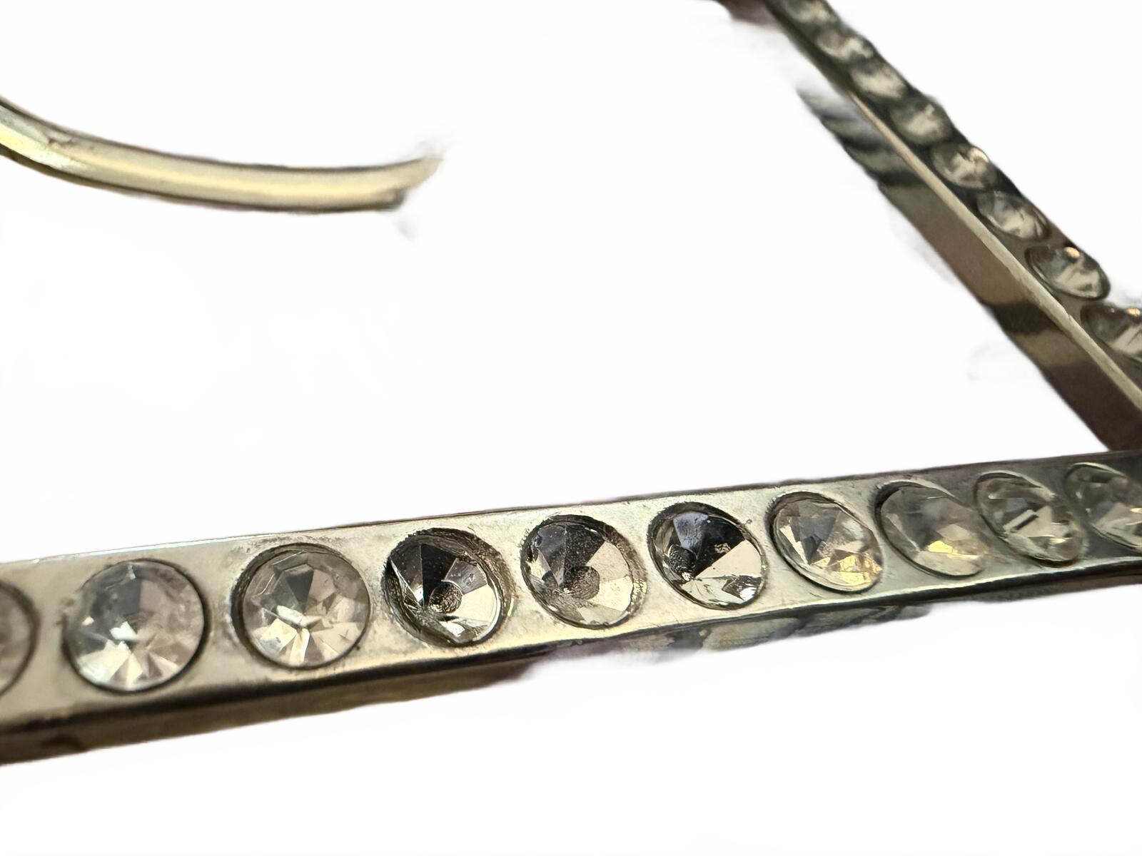 Striped Purple and Pink Rhinestone Buckle Belt
