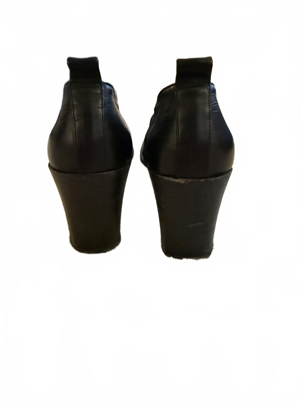 Donald J Pliner Black Leather Block Heel Shoes