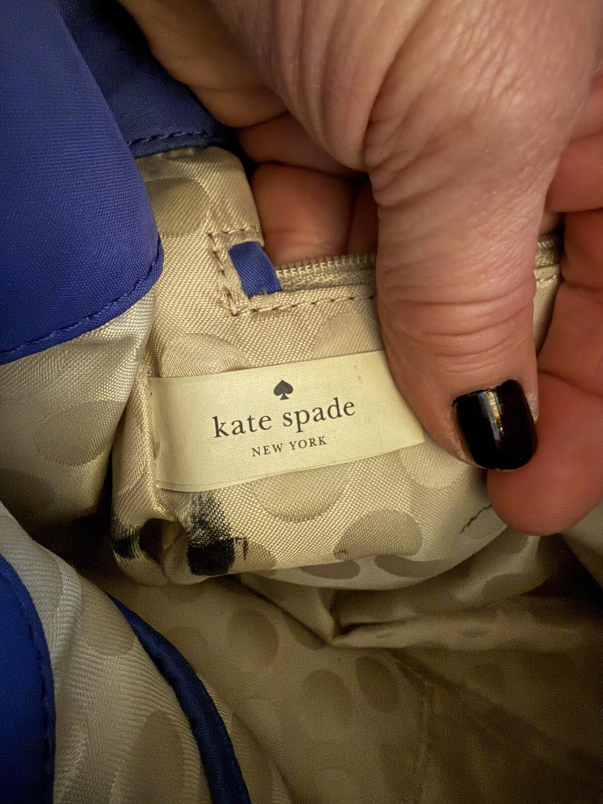 Kate Spade Navy Blue Nylon Tote Bag