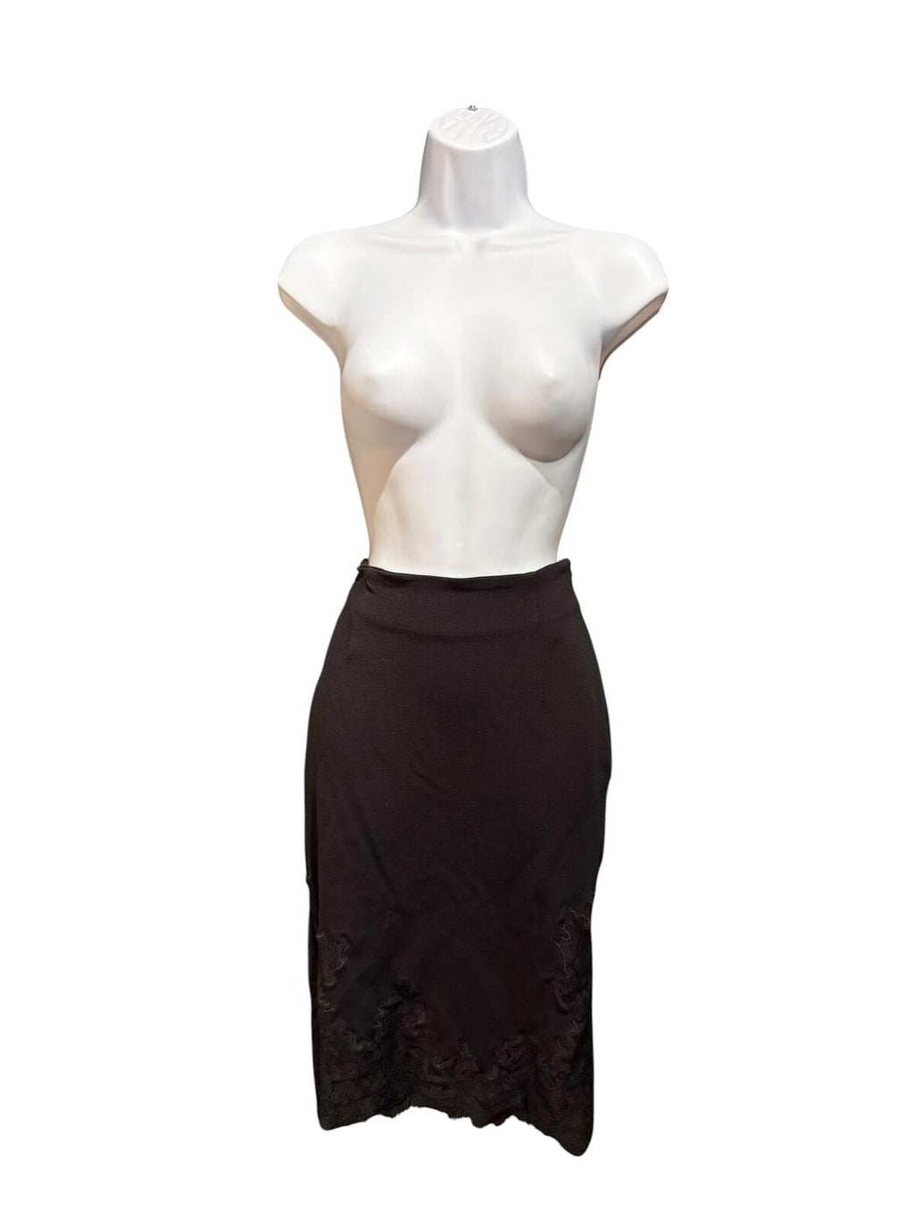 Body by Victoria Black Lace Hem Stretch Pencil Skirt