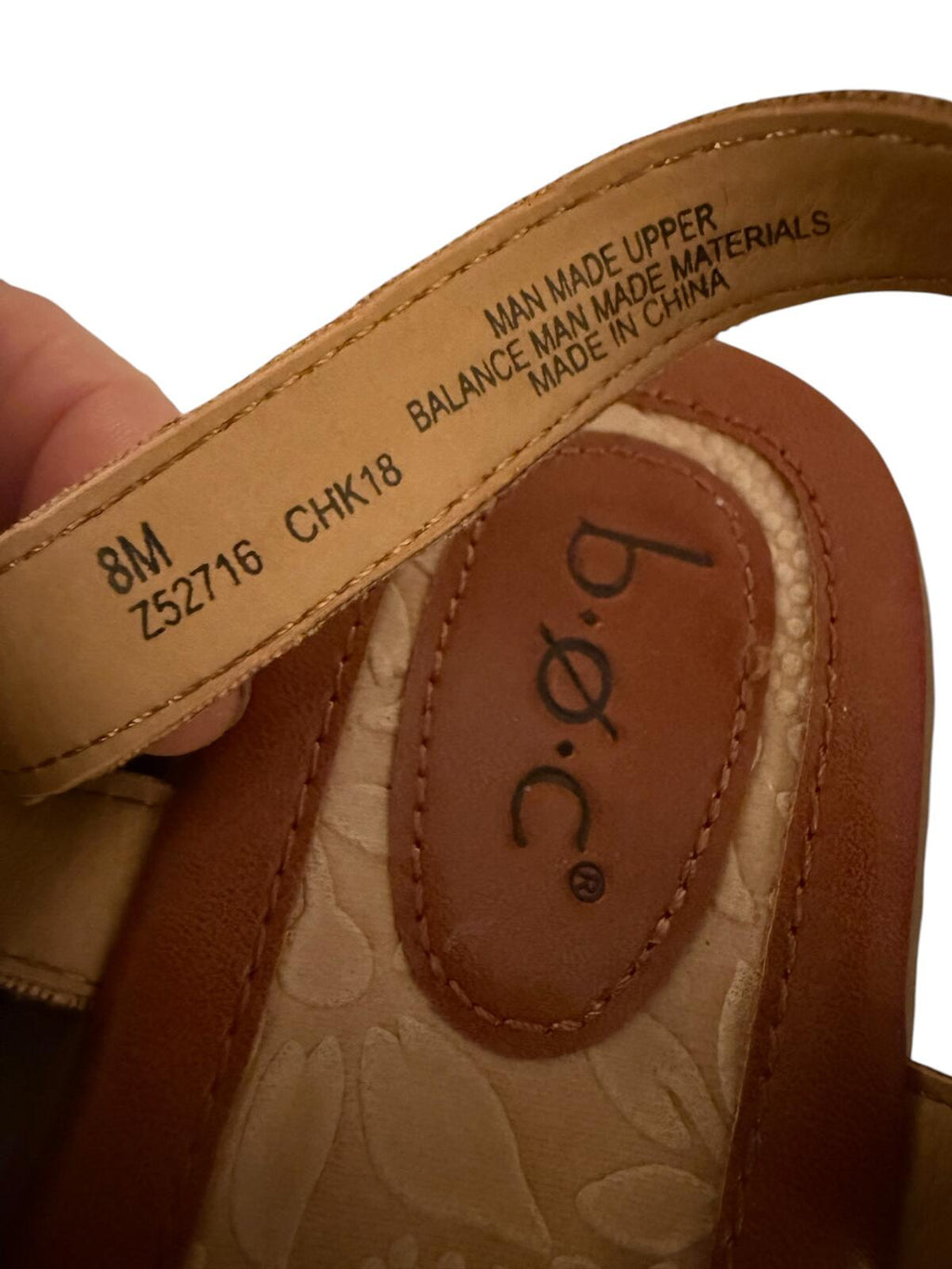 B.O.C. Brown Strappy Flat Sandals