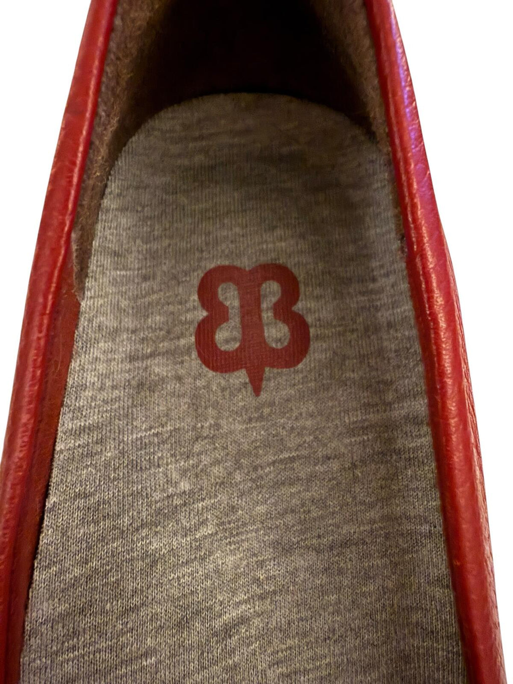 Betabrand Red Leather Wedge Heels with Heel Pull Tab