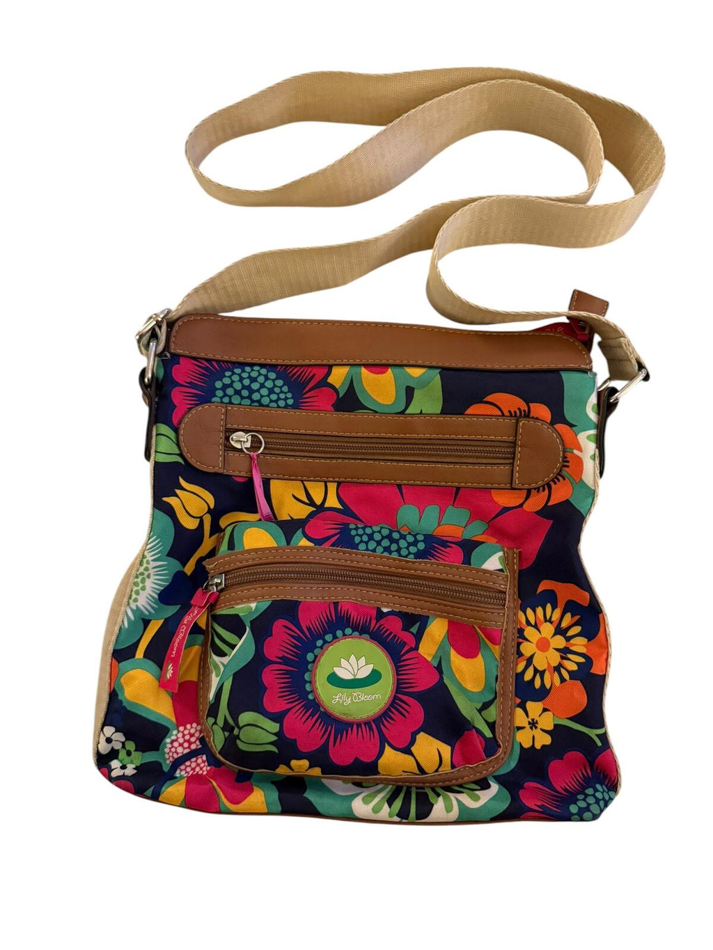 Lily Bloom Floral Crossbody Bag with Adjustable Strap
