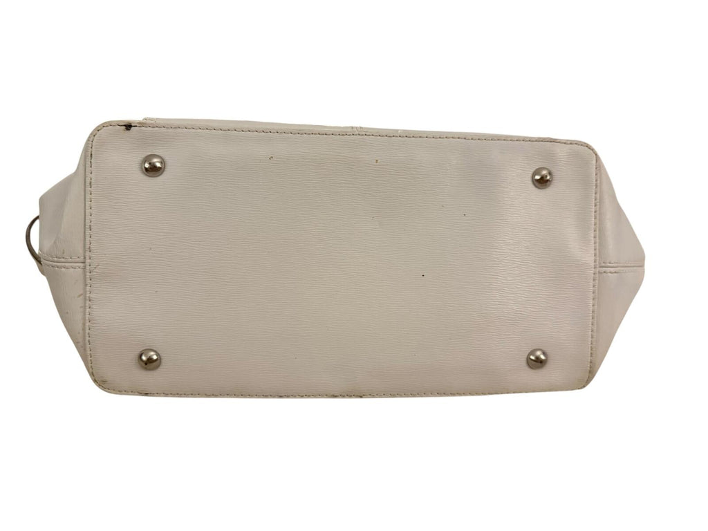 Tignanello Cream Leather Shoulder/Handbag with Side Pockets