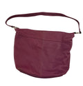 Plum Leather Shoulder Bag