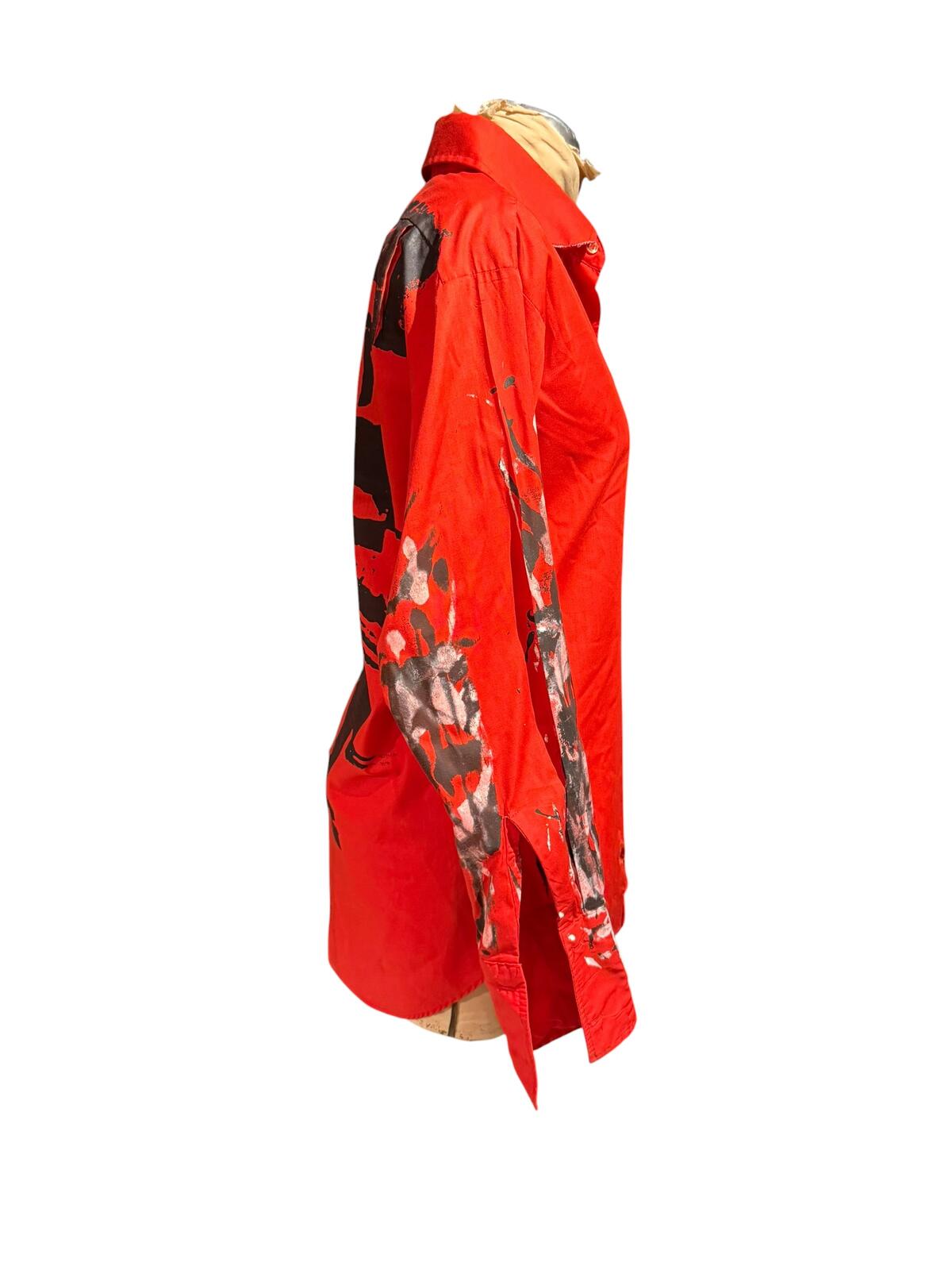 Bohemian Society Red Graphic Print Long Sleeve Shirt