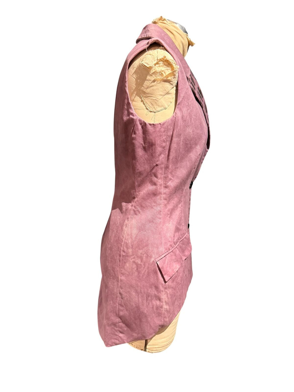Bohemian Society Sleeveless Pink Blazer Vest