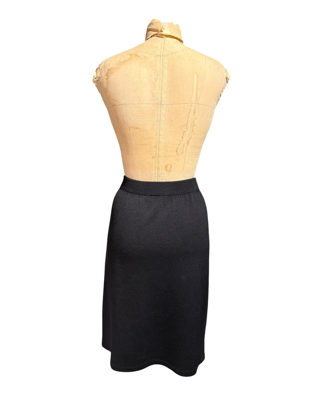 St. John Classic Black Knee-Length Knit Skirt