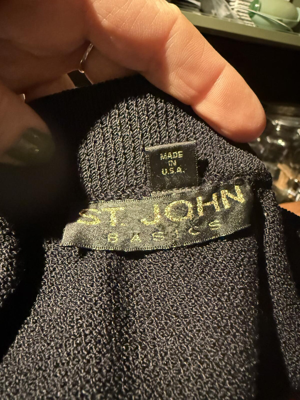St. John Classic Black Knee-Length Knit Skirt