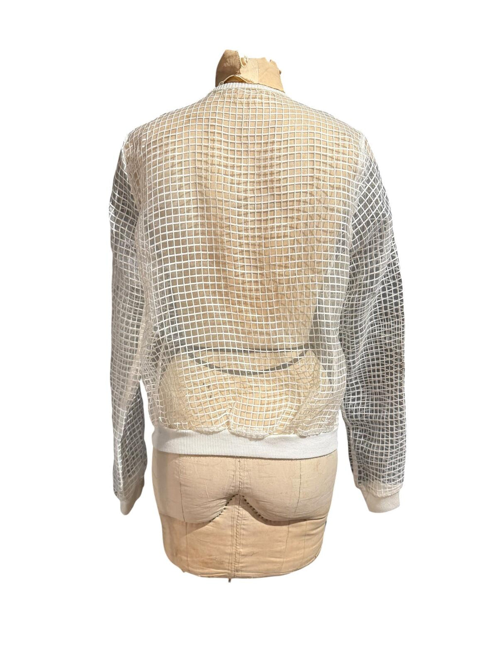 UFO Sheer White Mesh Zip-Up Jacket