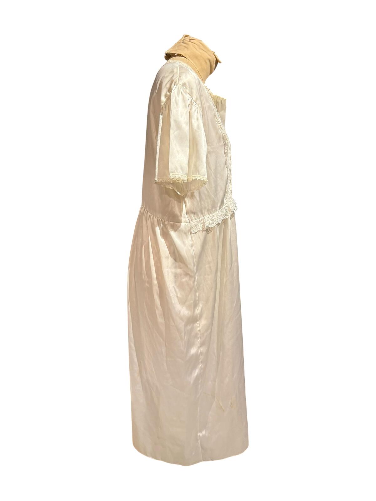 Lily of France Vintage Ivory Satin Nightgown