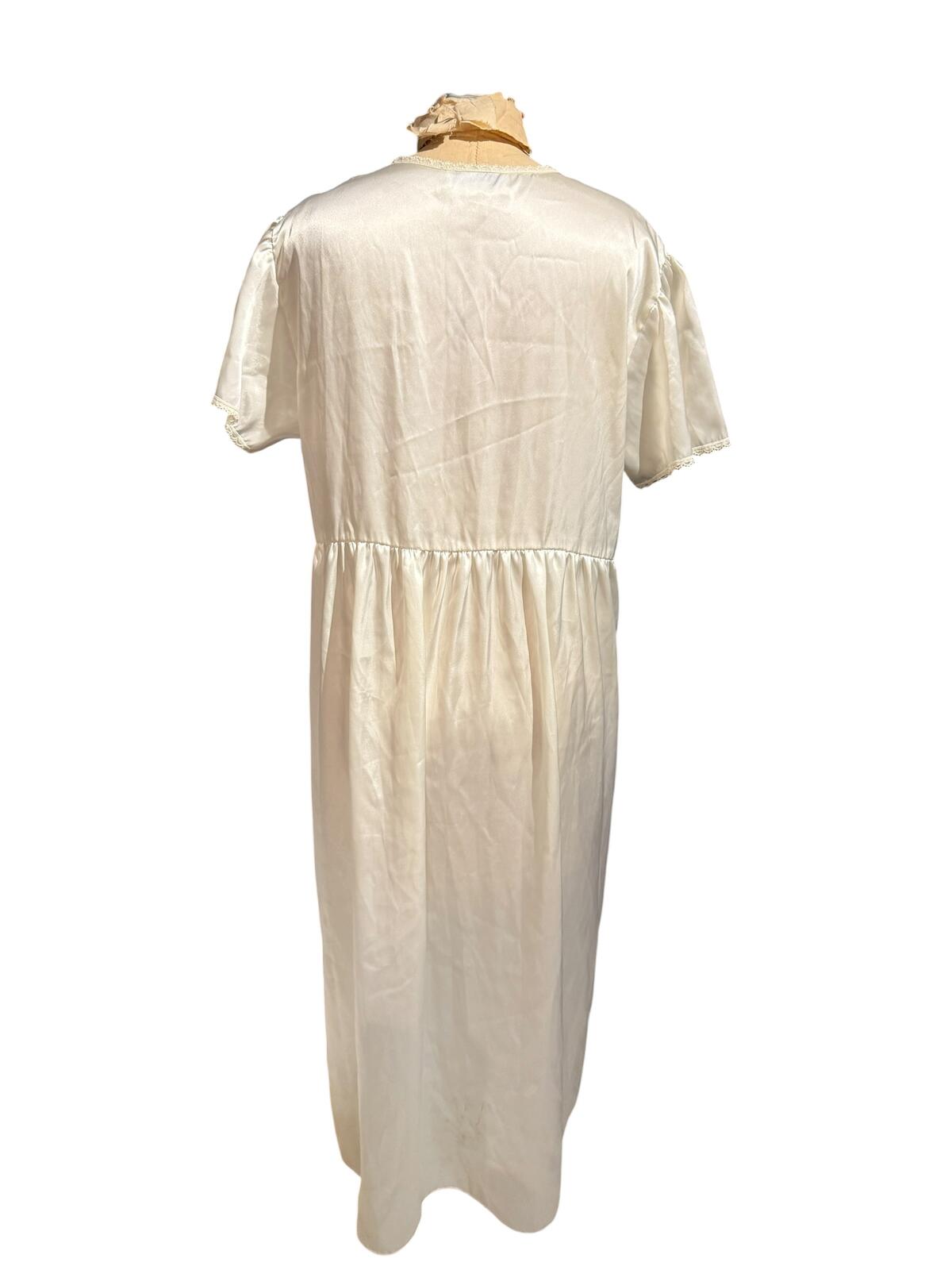 Lily of France Vintage Ivory Satin Nightgown