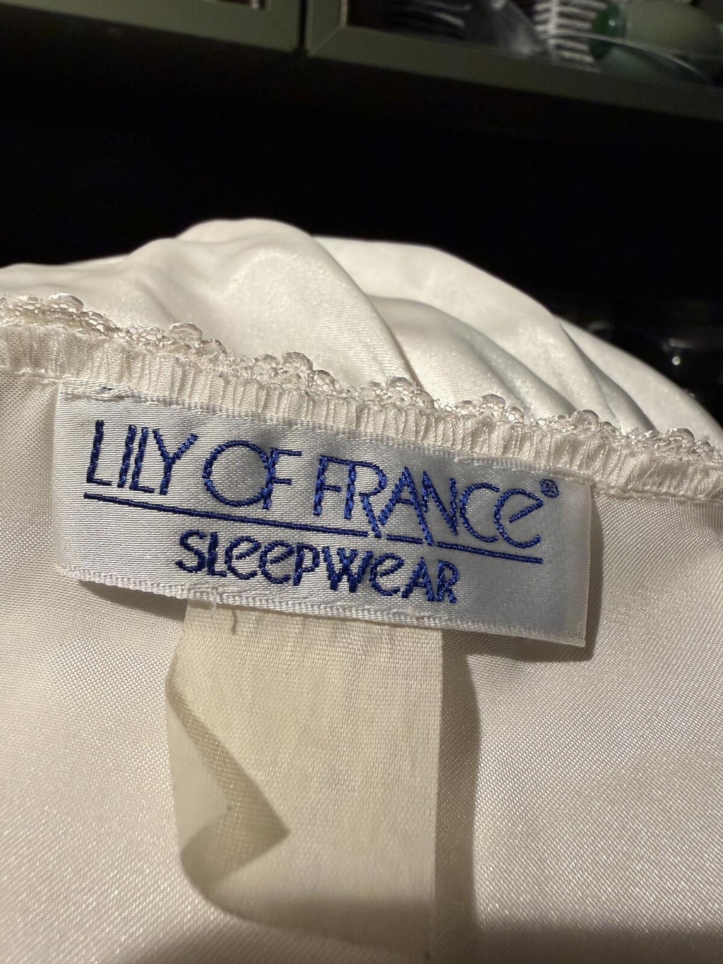 Lily of France Vintage Ivory Satin Nightgown