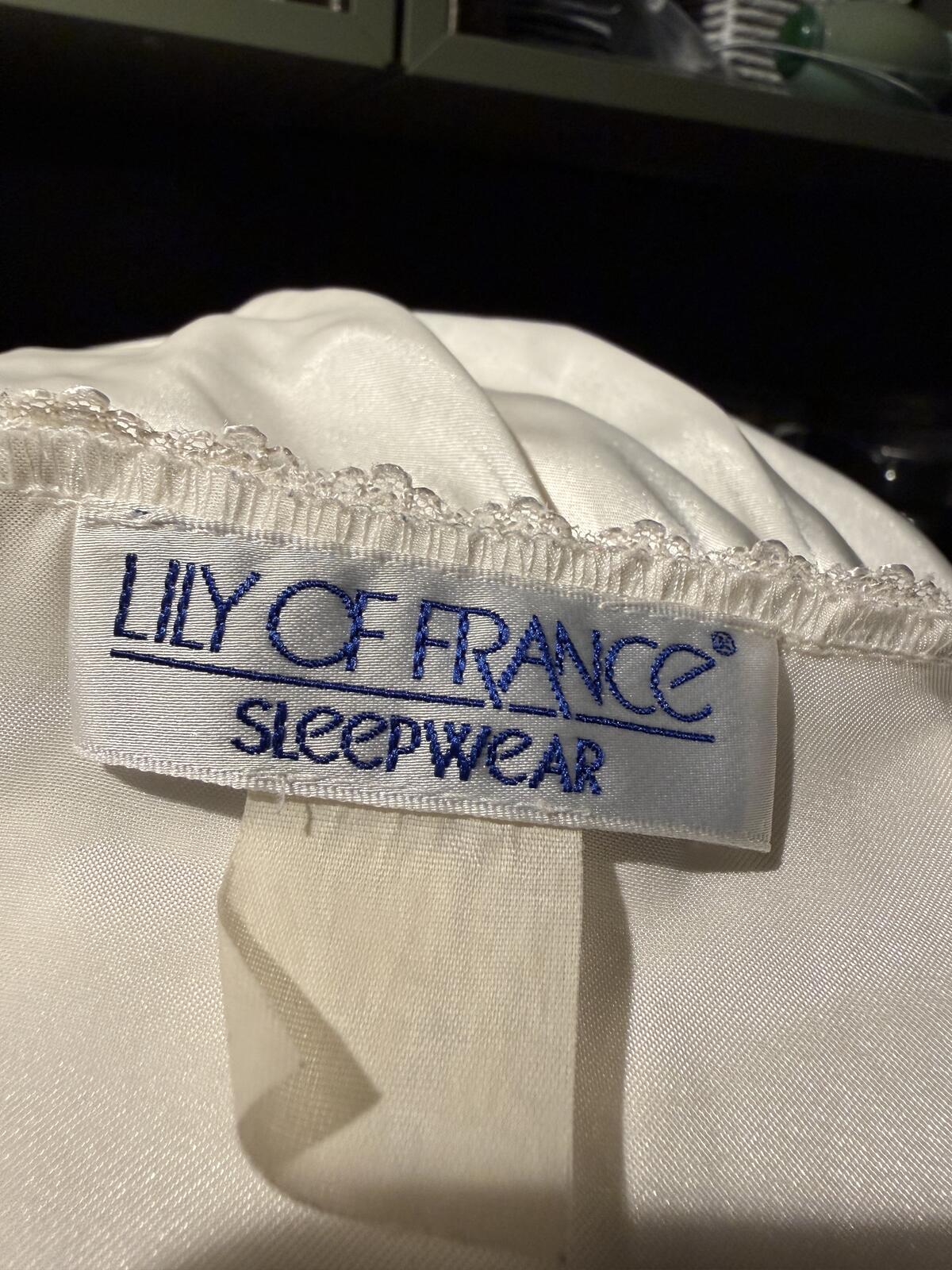 Lily of France Vintage Ivory Satin Nightgown