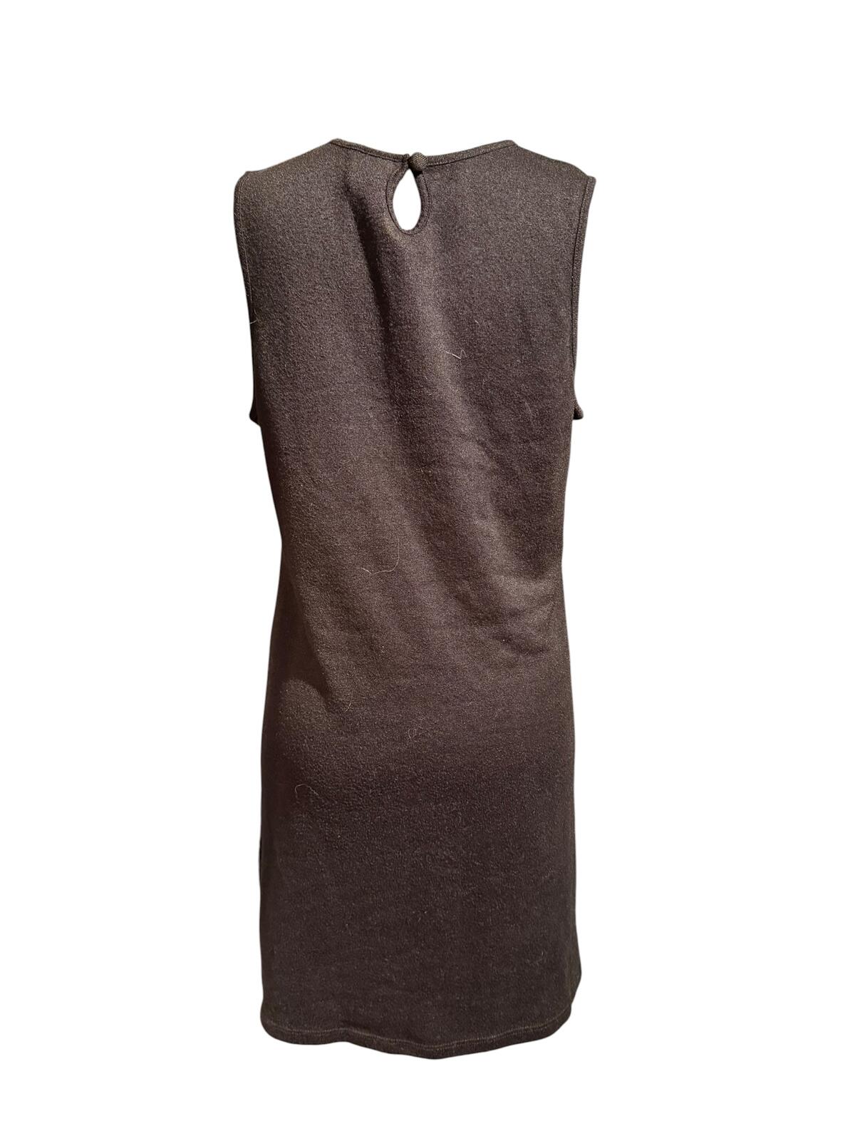 Angie Sleeveless Patterned Knit Dress with Keyhole Back Detail