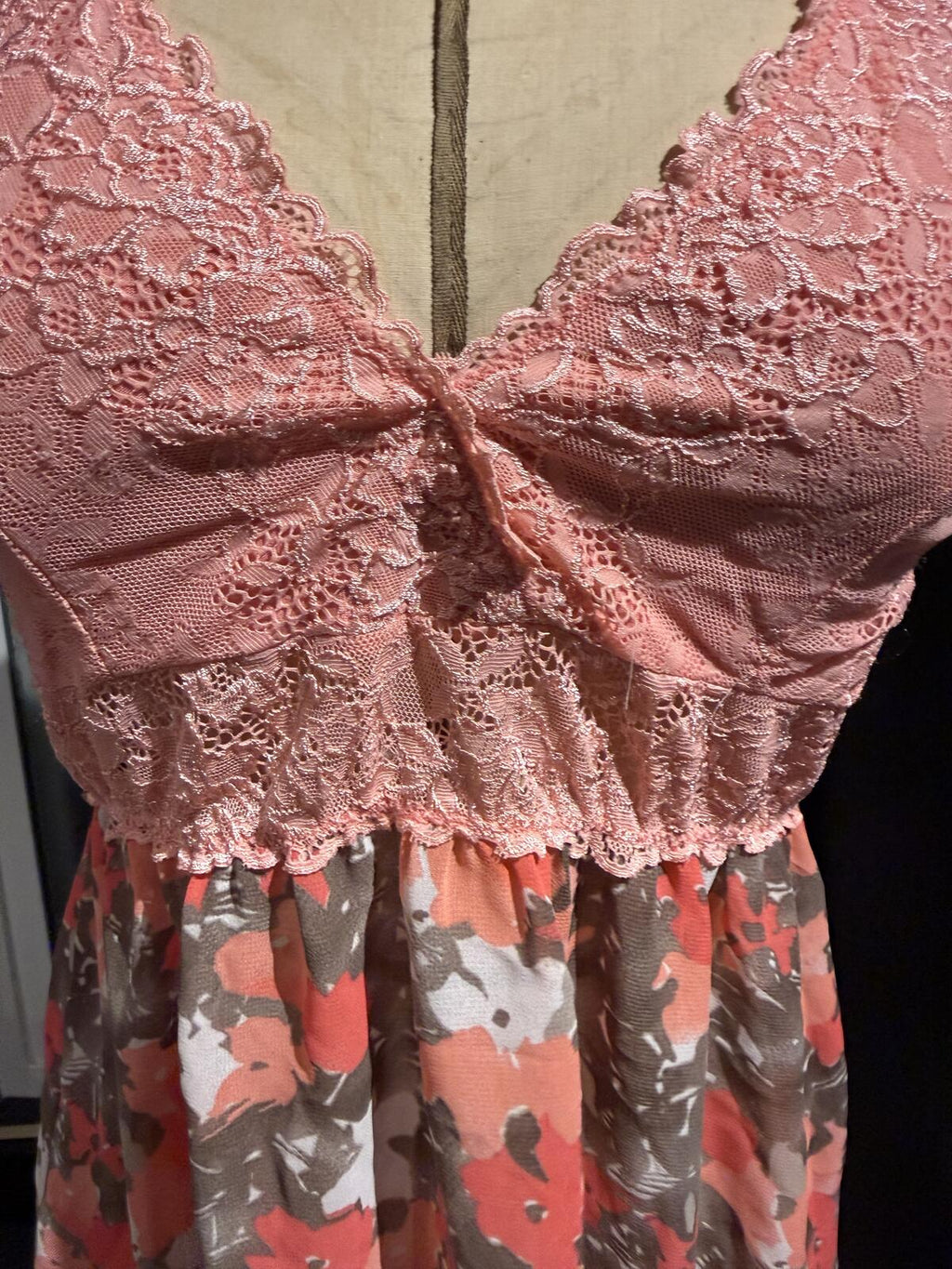 Chanteuse Intimates Floral Pattern Lingerie with Lace Bodice
