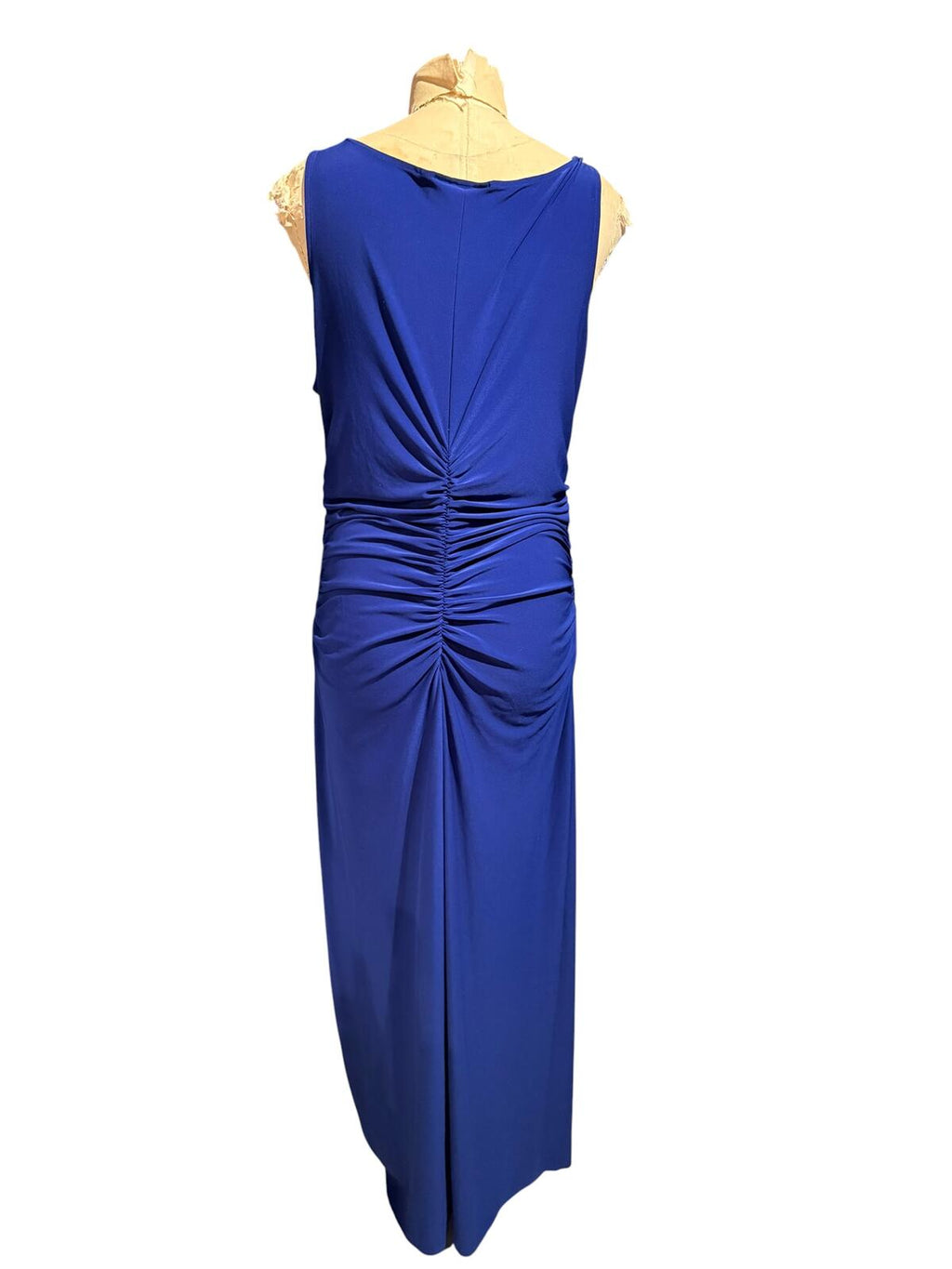 Kamalikulture x Norma Kamali Blue Ruched Sleeveless Dress