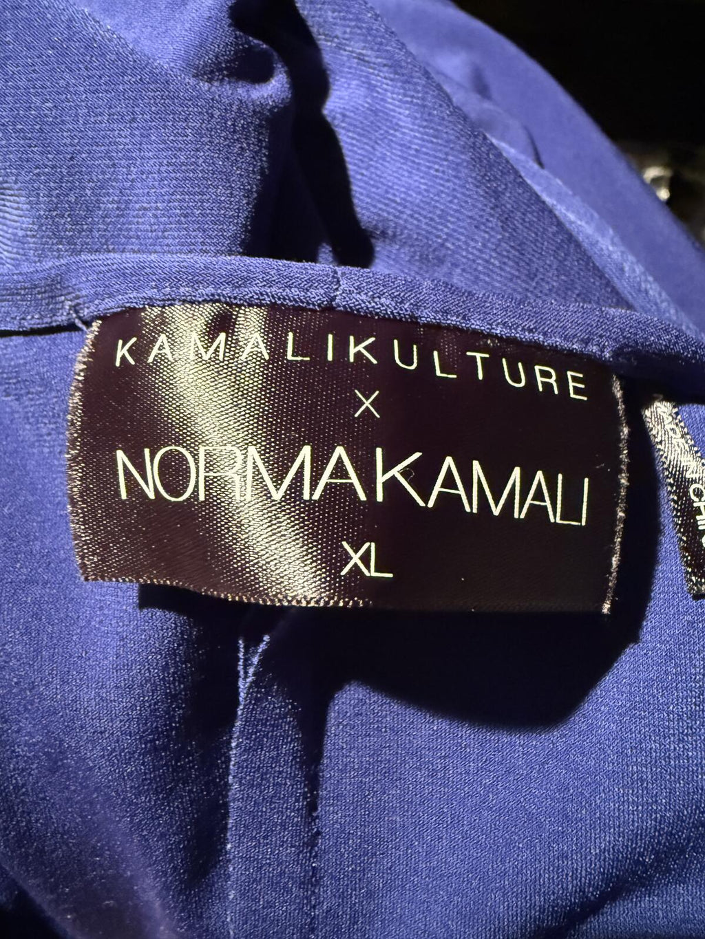 Kamalikulture x Norma Kamali Blue Ruched Sleeveless Dress