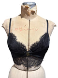 Victoria’s Secret Black Lace Bralette with Adjustable Straps and Hook Closure