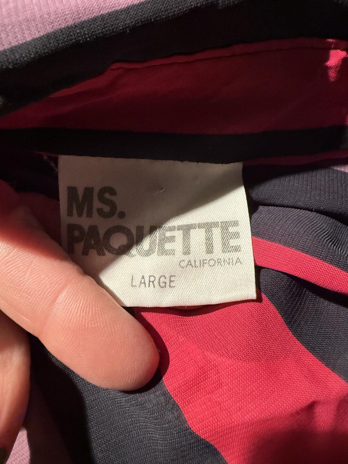 Ms. Paquette Vintage 80s Striped Long Sleeve Button-Up Shirt